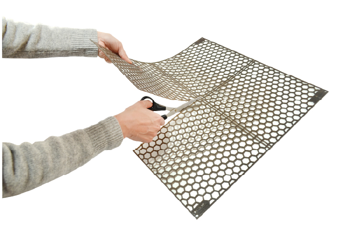 Easily cut with scissors.